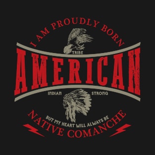 Comanche Tribe Native American Indian Strong Pride Retro T-Shirt