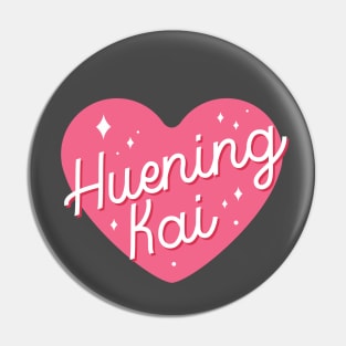 TXT Huening Kai heart typography Pin