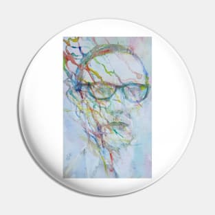 WILLIAM BURROUGHS watercolor and acrylic portrait Pin