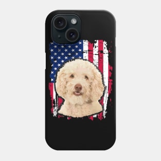 Poodle Us Flag 4Th Of July Phone Case