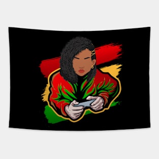 Juneteenth 19th Black African American Proud 1865 Freedom For Gamer And Playing Video Games For Boys And Girls Tapestry