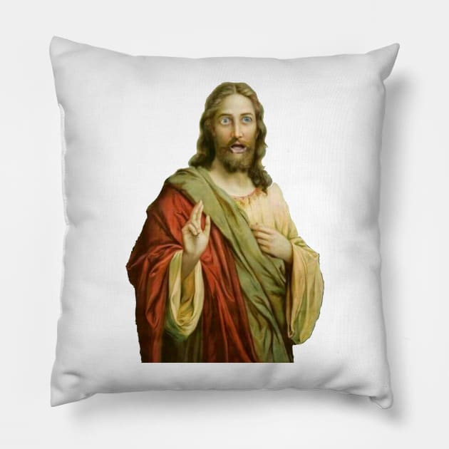 Jesus even Pillow by ghjura