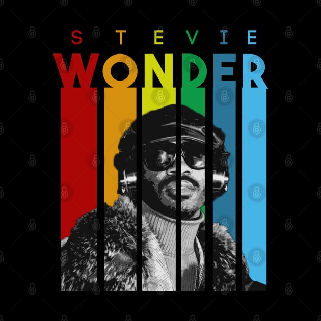 stevie wonder rainbow retro by christinehearst