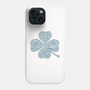 Shamrock Leaf Silhouette Shape Text Word Cloud Phone Case