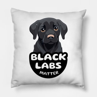 Black Labs Matter Pillow