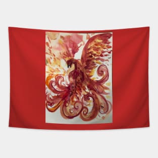 Watercolor phoenix Tapestry