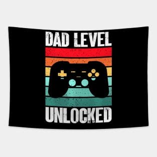 Mens  Gamer Dad Father's Day Dad Level Unlocked Tapestry