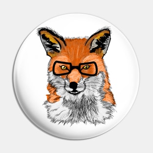 Hipster Fox Pin