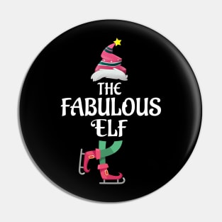 The Fabulous Elf Christmas Matching Pajama Family Party Gift Pin