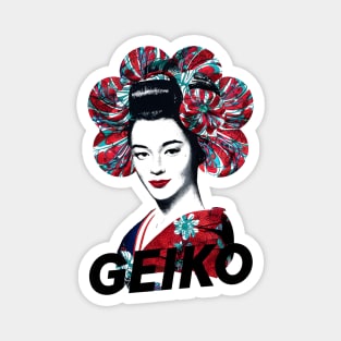 geiko - Japanese geisha girl vintage Magnet