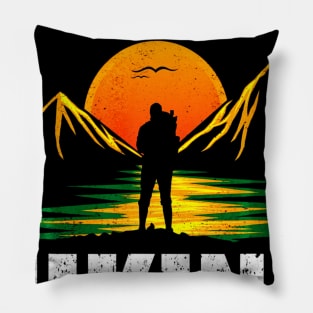 Id Rather Be Hiking Shirt for Man Hikers Caming Pillow