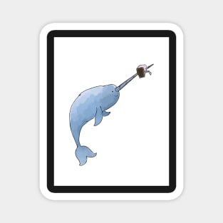 Narwhal with Cake - Happy Birthday Magnet