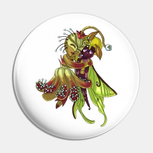 Plant and Insect Girl Hug MONSTER GIRLS Series I Pin