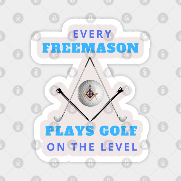 Freemason Golfers On The Level Magnet by Hermz Designs