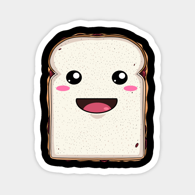 National Peanut Butter and Jelly Sandwich Magnet by Noseking