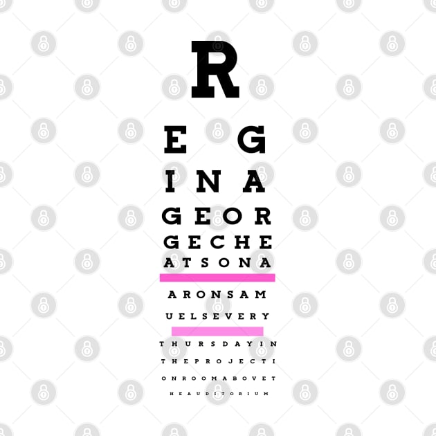 Regina George cheats... Eye chart by guayguay