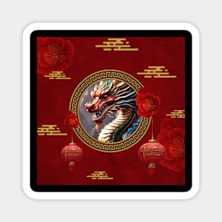 Happy  new chinese dragon year Magnet