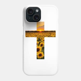 Sunflower Field Sunset Cross Phone Case