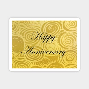 Anniversary Swirls Gold Magnet