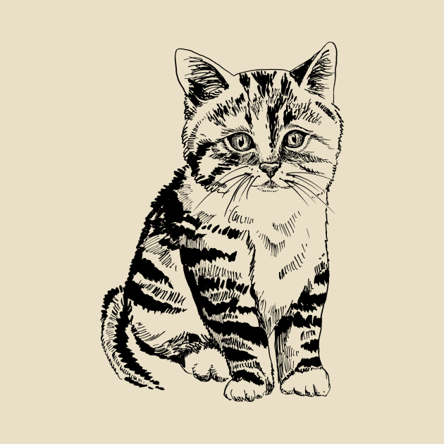 striped kitten by VicaVeresk