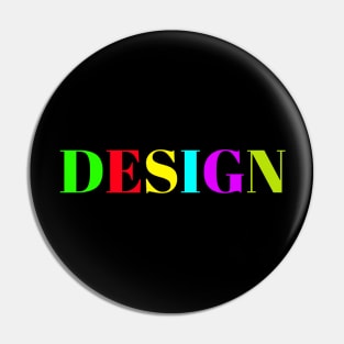 Colorful Word Design Pin