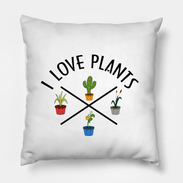 I love plants Pillow by artsytee