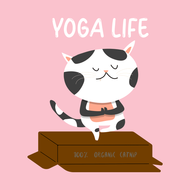 Yoga Cat / For Truly Yoga Lovers / Yoga Training T-shirt / Funny Cat Doing Yoga by Redboy