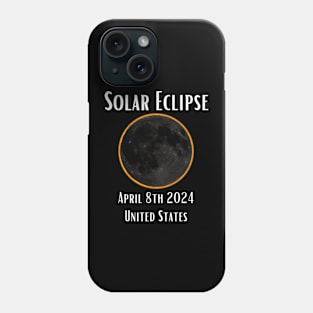 Solar Eclipse United States Total Eclipse Gift For American April 8th 2024 Astronomy Sun Moon Space Enthusiast Phone Case