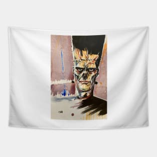 Frankenstein Zombie Illustration Tapestry