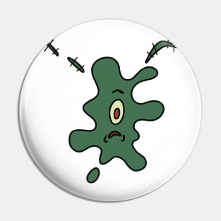 TRAMPLED PLANKTON FUNNY DRAWING Pin