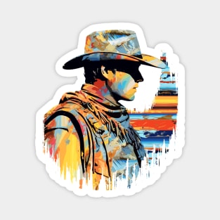 American Cowboy Western Country Tradition Culture Abstract Magnet