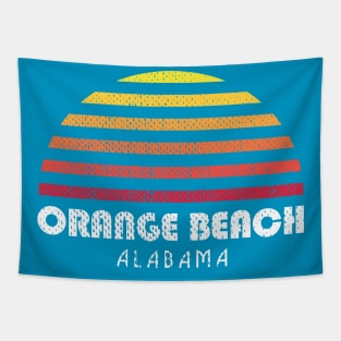 Orange Beach Alabama Retro Vintage Style Distressed Sunset Tapestry