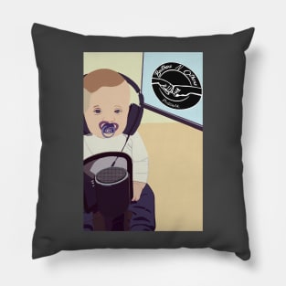 Baby makes a podcast Pillow