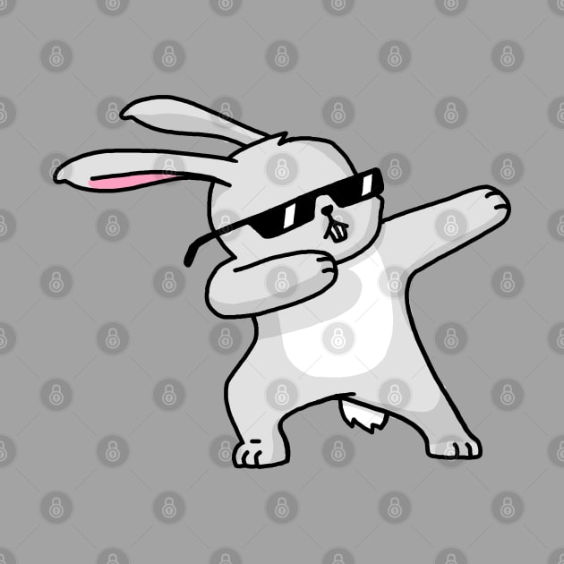 Dabbing Easter Bunny Funny Shirt Dab Hip Hop Rabbit by vo_maria