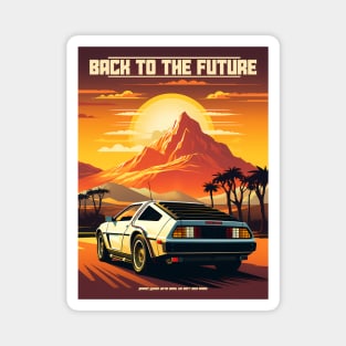 Back to the Future DeLorean poster Magnet