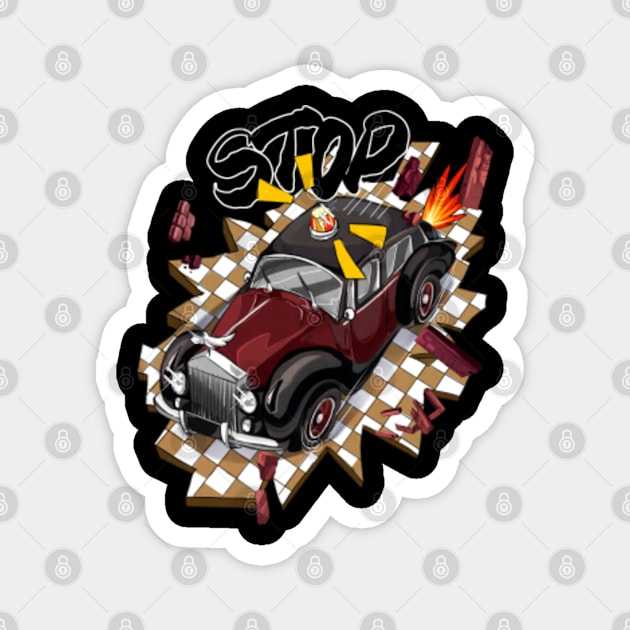 Stop cars Magnet by Mob0