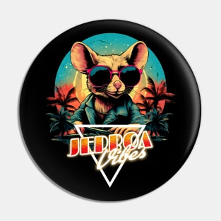 Retro Wave Jerboa Vibes Pin