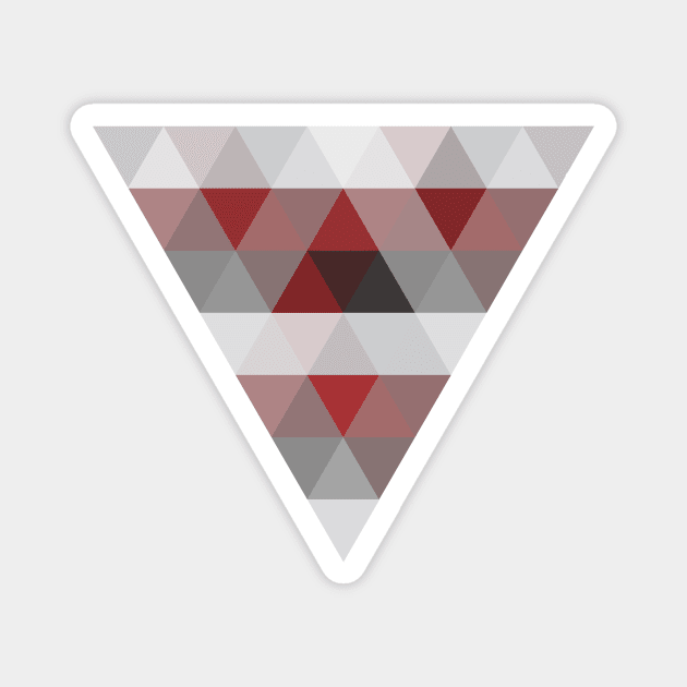 Abstract Buffalo Plaid Triangle Magnet by Squidoink