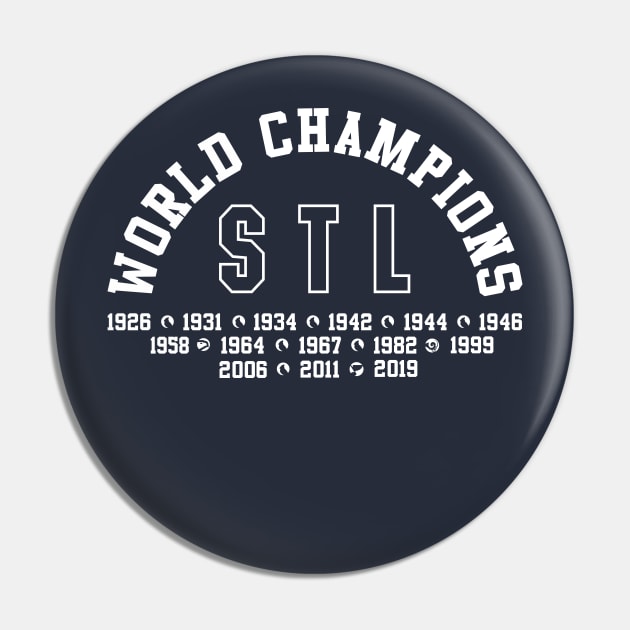 World Champions St. Louis Pin by Americo Creative