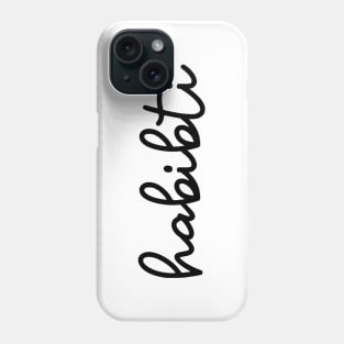 habibti - black Phone Case