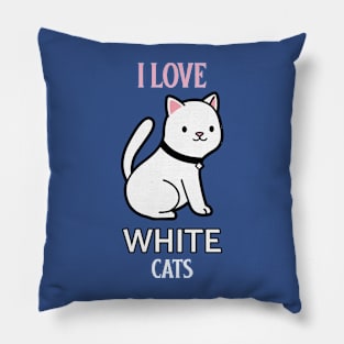 WHITE CAT Pillow