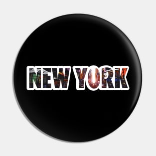 New York city walk typography letters NY city Pin