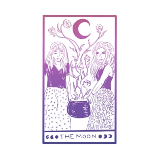 Midnight Margarita Moon - tarot card bi pride pastel T-Shirt