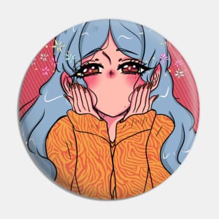 Shy anime girl Pin