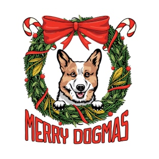 Merry Dogmas Christmas Corgi Dog Owner T-Shirt