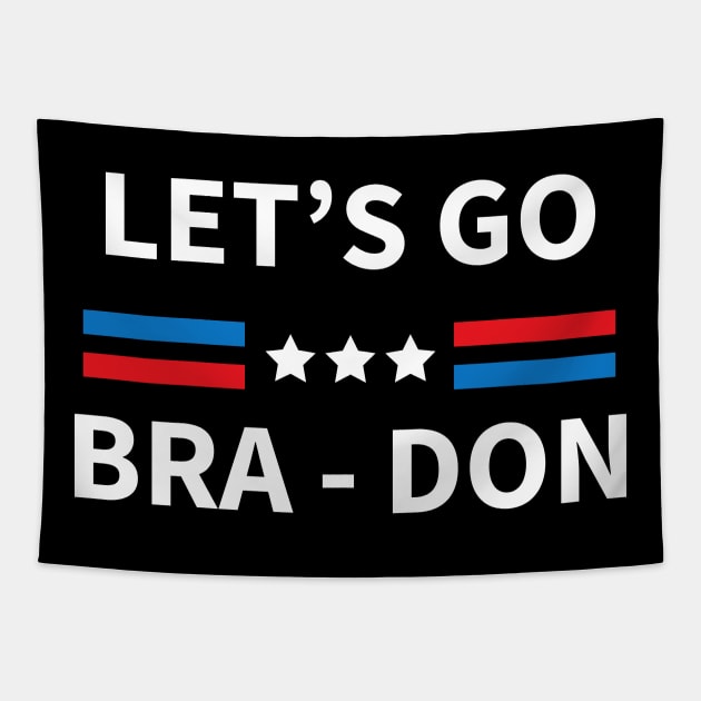 Let's Go Bra-Don Conservative US Flag T-Shirt Tapestry by kawaiimono