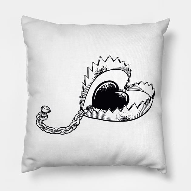 Love trap Pillow by Adorline