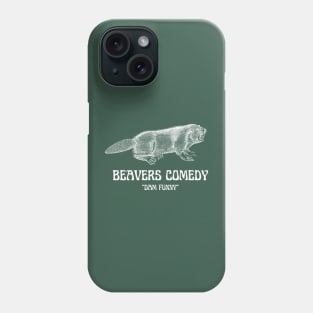 ANGRY BEAVER - WHITE TEXT Phone Case