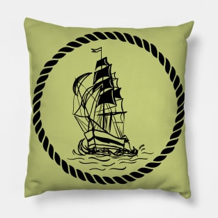 Nautical lettering:love the ocean Pillow