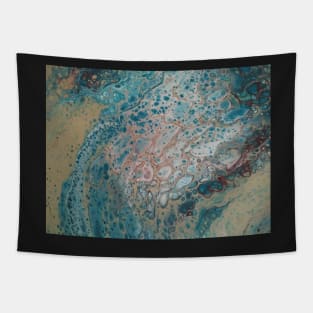 Turquoise and tan Tapestry